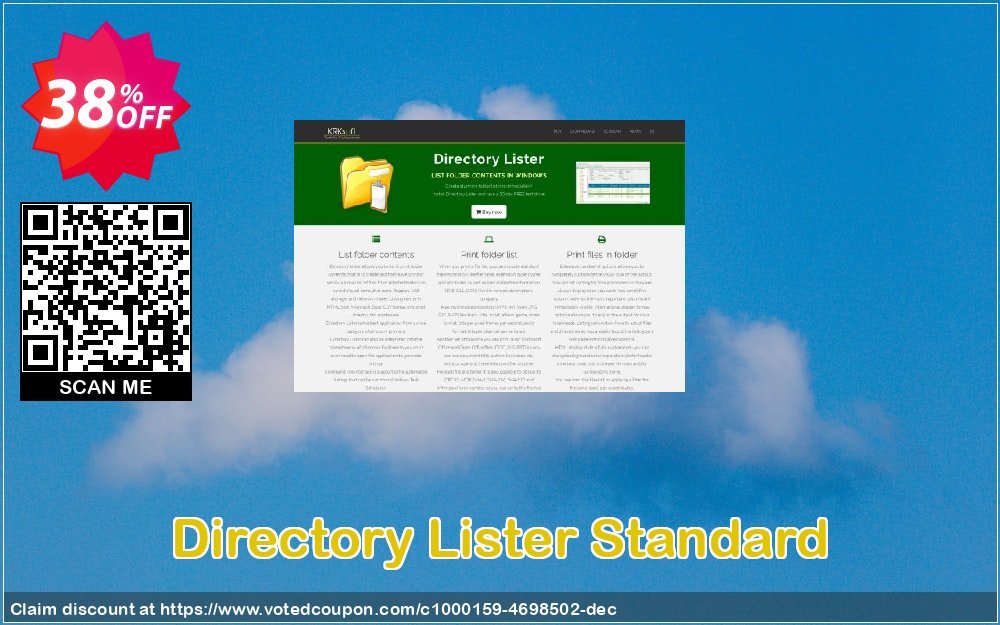 Directory Lister Standard Coupon, discount Directory Lister 30% off. Promotion: special sales code of Directory Lister Standard 2023