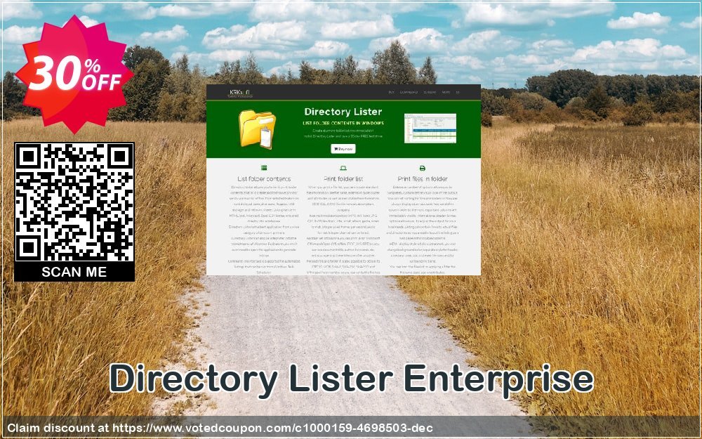 Directory Lister Enterprise Coupon, discount Directory Lister 30% off. Promotion: exclusive deals code of Directory Lister Enterprise 2023