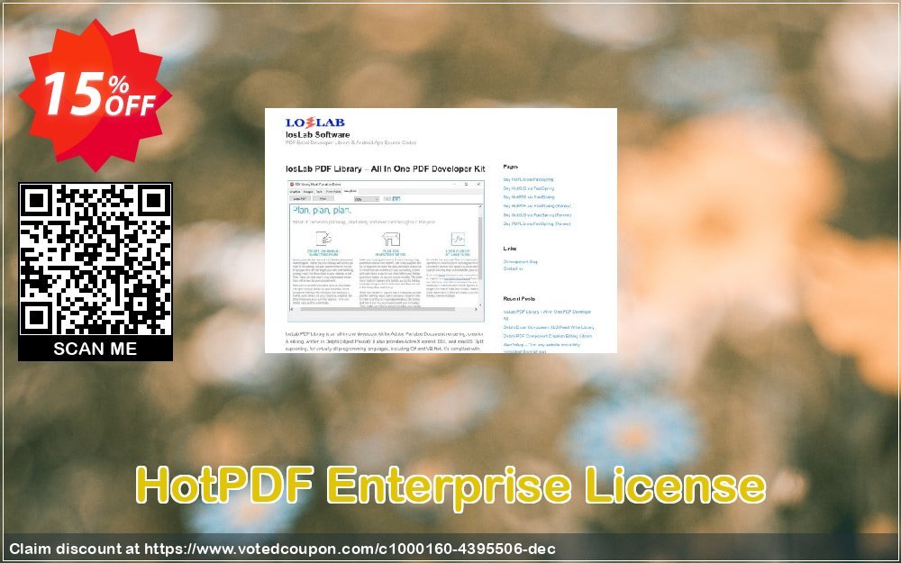 HotPDF Enterprise Plan Coupon, discount 15% OFF. Promotion: staggering promotions code of HotPDF Enterprise License 2023