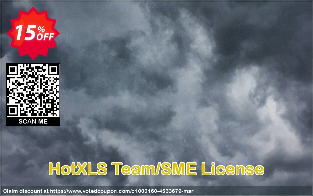 HotXLS Team/SME Plan Coupon, discount 15% OFF. Promotion: amazing promotions code of HotXLS Team/SME License 2024