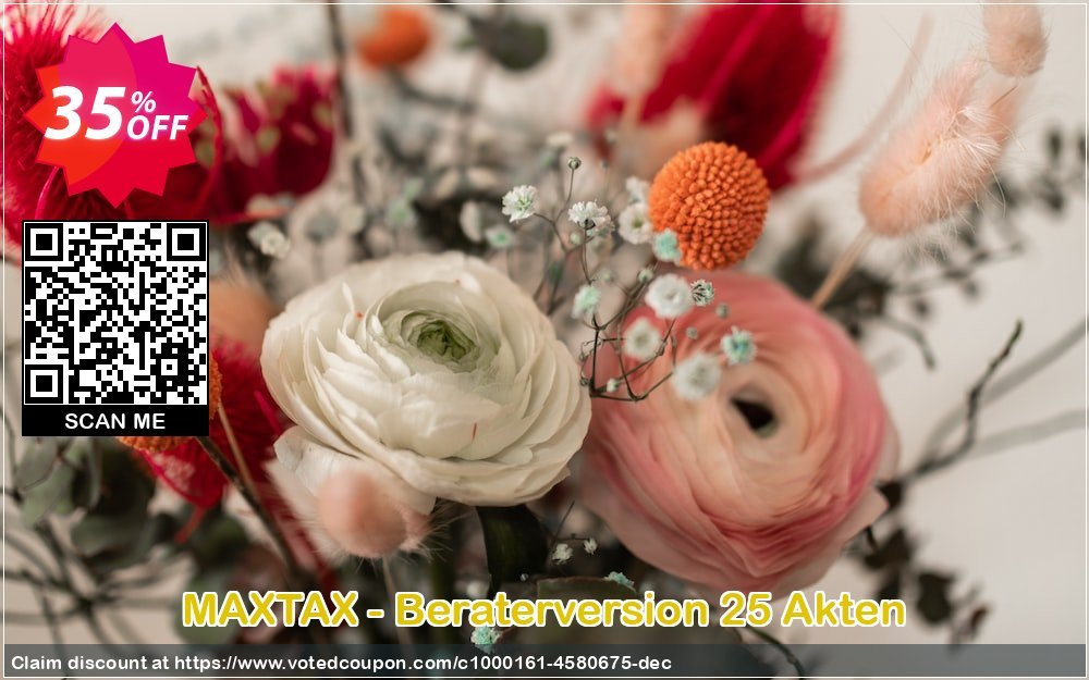 MAXTAX - Beraterversion 25 Akten Coupon, discount NEUKUNDEN-AKTION 2015. Promotion: awesome promo code of MAXTAX - Beraterversion 25 Akten 2023