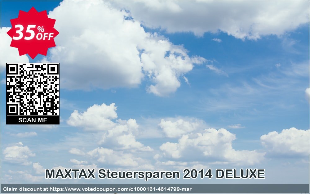 MAXTAX Steuersparen 2014 DELUXE Coupon, discount NEUKUNDEN-AKTION 2015. Promotion: awful discount code of MAXTAX Steuersparen 2014 DELUXE 2024