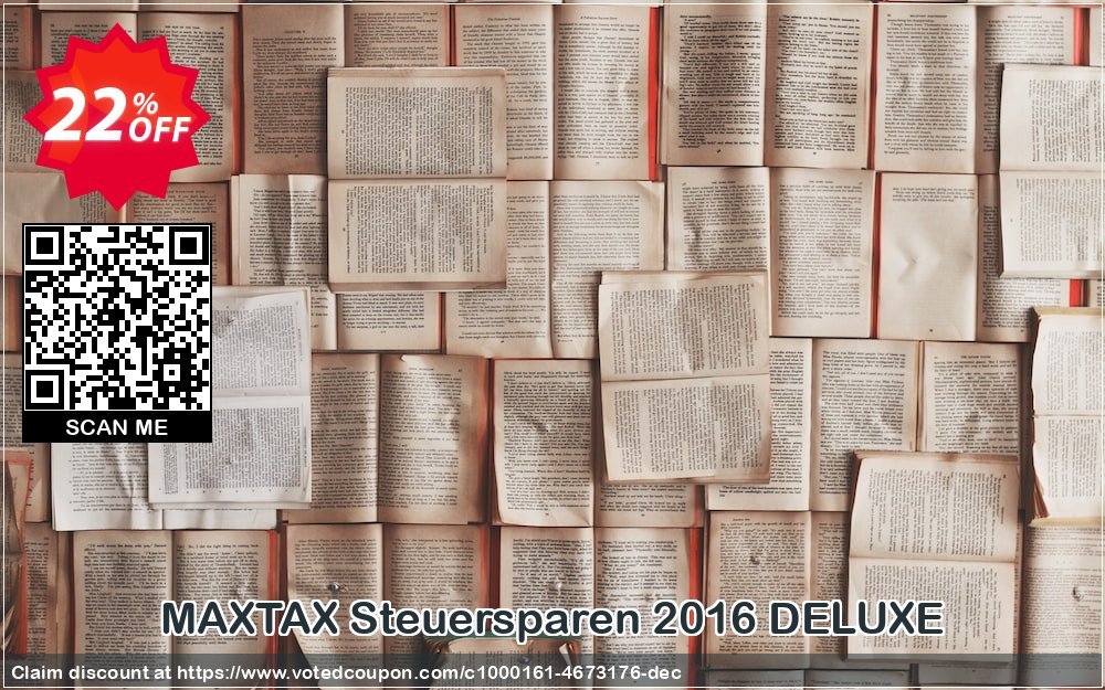 MAXTAX Steuersparen 2016 DELUXE Coupon, discount MAXTAX-Spar-ABO. Promotion: best sales code of MAXTAX Steuersparen 2016 DELUXE 2023