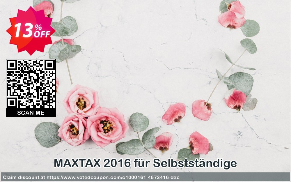 MAXTAX 2016 für Selbstständige Coupon Code Apr 2024, 13% OFF - VotedCoupon