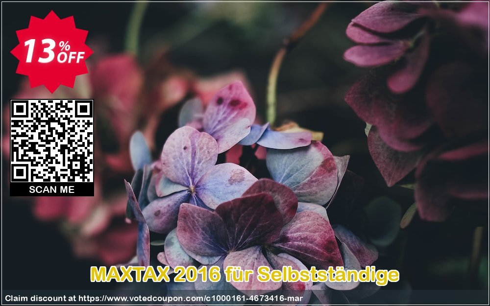 MAXTAX 2016 für Selbstständige Coupon Code May 2024, 13% OFF - VotedCoupon