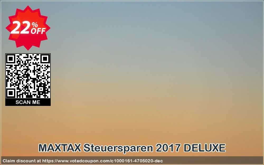 MAXTAX Steuersparen 2017 DELUXE Coupon, discount MAXTAX SPAR-ABO. Promotion: impressive deals code of MAXTAX Steuersparen 2017 DELUXE 2023