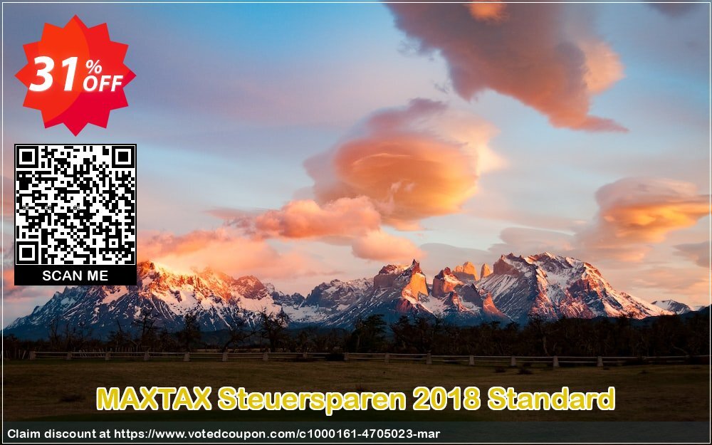 MAXTAX Steuersparen 2018 Standard Coupon, discount MAXTAX SPAR-ABO. Promotion: dreaded promo code of MAXTAX Steuersparen 2024 Standard 2024