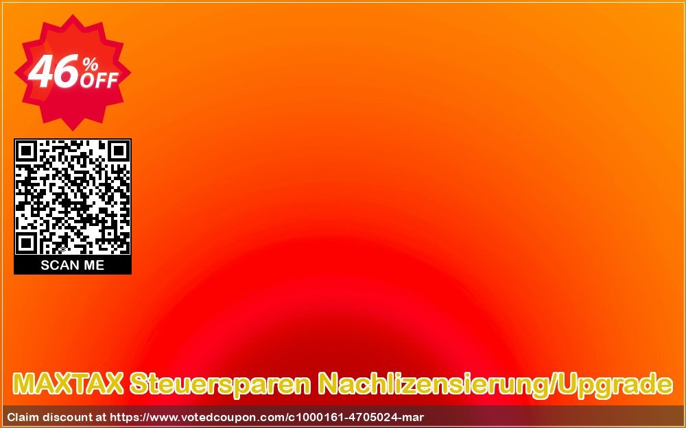 MAXTAX Steuersparen Nachlizensierung/Upgrade Coupon Code May 2024, 46% OFF - VotedCoupon