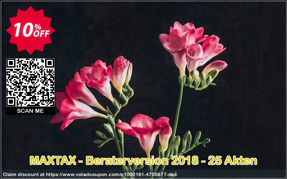 MAXTAX - Beraterversion 2018 - 25 Akten Coupon, discount MAXTAX SPAR-ABO. Promotion: hottest sales code of MAXTAX - Beraterversion 2023 - 25 Akten 2023