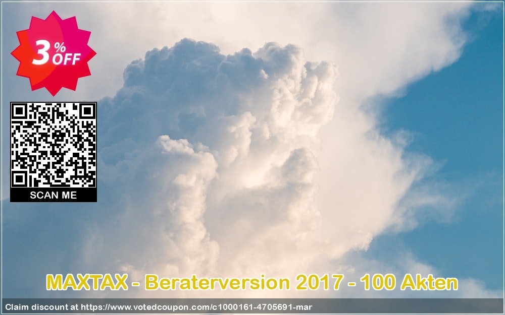 MAXTAX - Beraterversion 2017 - 100 Akten Coupon Code May 2024, 3% OFF - VotedCoupon