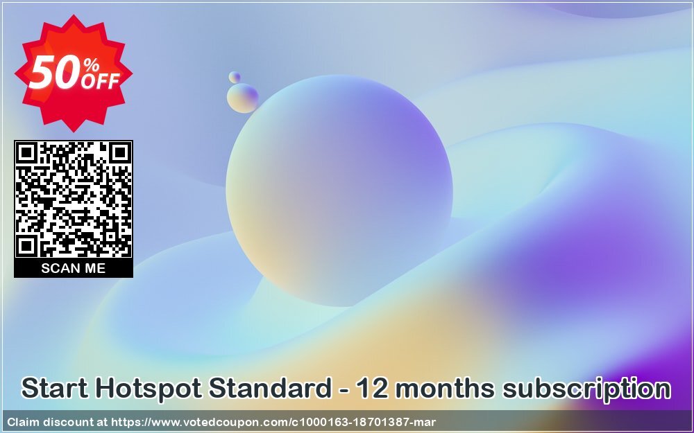 Start Hotspot Standard - 12 months subscription Coupon, discount Special Discount. Promotion: awesome deals code of Start Hotspot Standard - 12 months subscription 2024