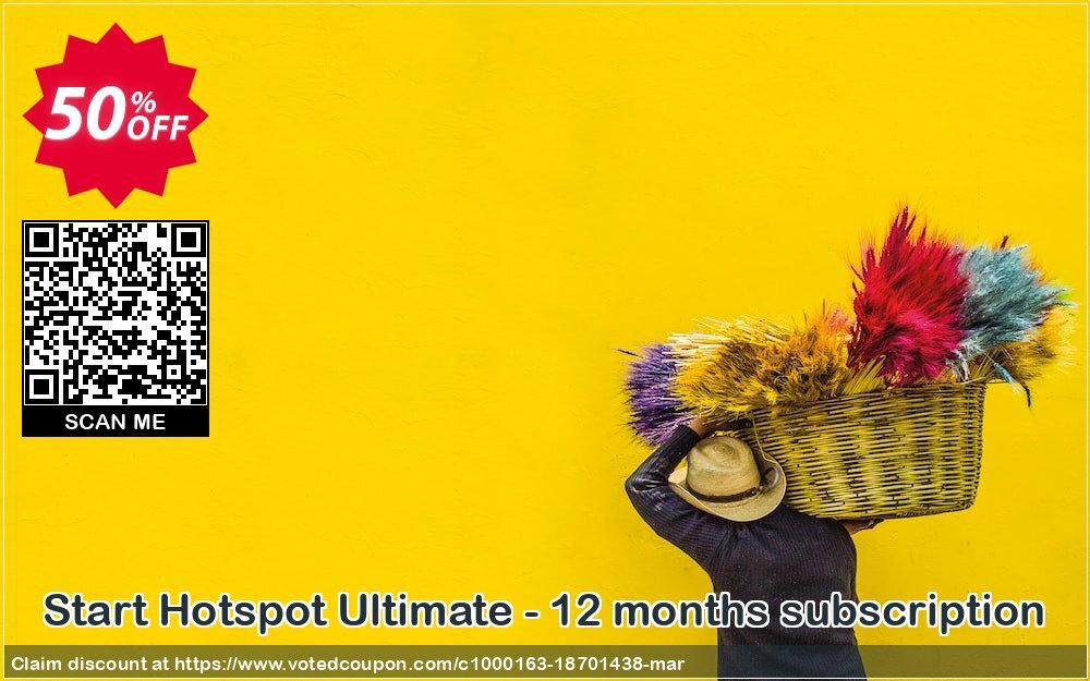 Start Hotspot Ultimate - 12 months subscription Coupon, discount Special Discount. Promotion: imposing discount code of Start Hotspot Ultimate - 12 months subscription 2024