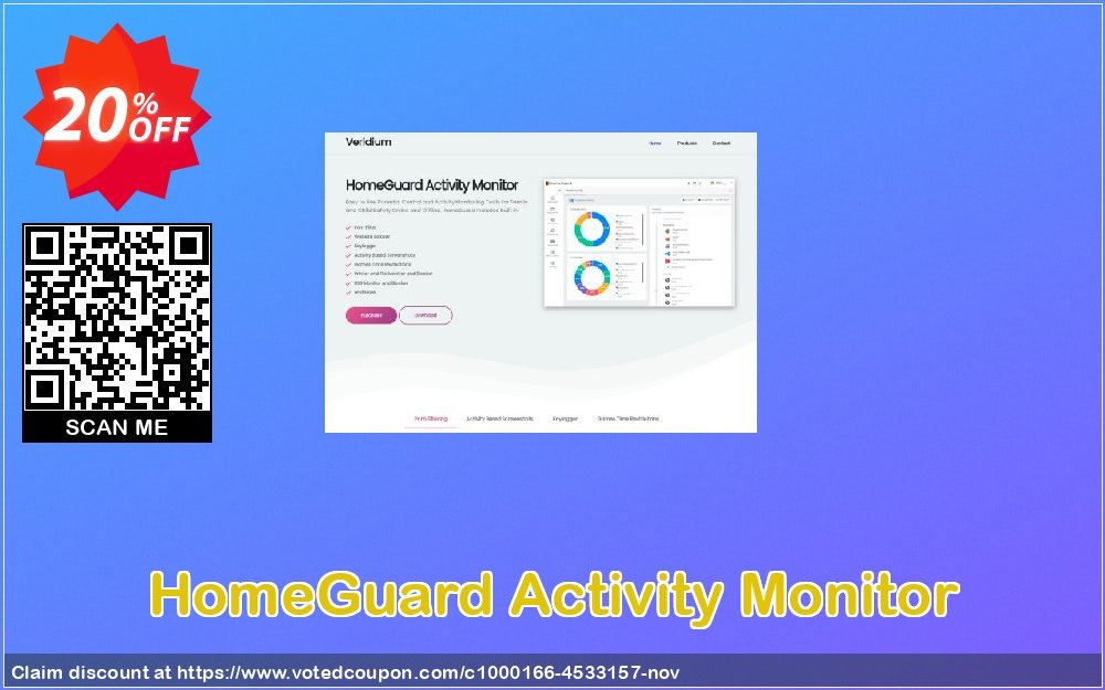 HomeGuard Activity Monitor Coupon, discount 20% off, one month. Promotion: awesome offer code of HomeGuard Activity Monitor 2023