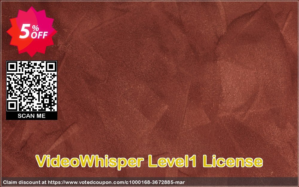 VideoWhisper Level1 Plan Coupon Code Apr 2024, 5% OFF - VotedCoupon