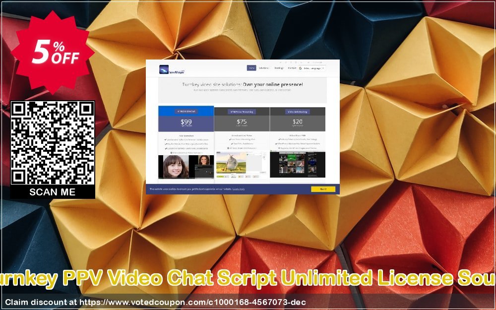 VideoGirls BiZ Turnkey PPV Video Chat Script Unlimited Plan Source Resell Rights Coupon, discount Give Me Five 5% Discount. Promotion: awful discount code of VideoGirls BiZ Turnkey PPV Video Chat Script Unlimited License Source Resell Rights 2023