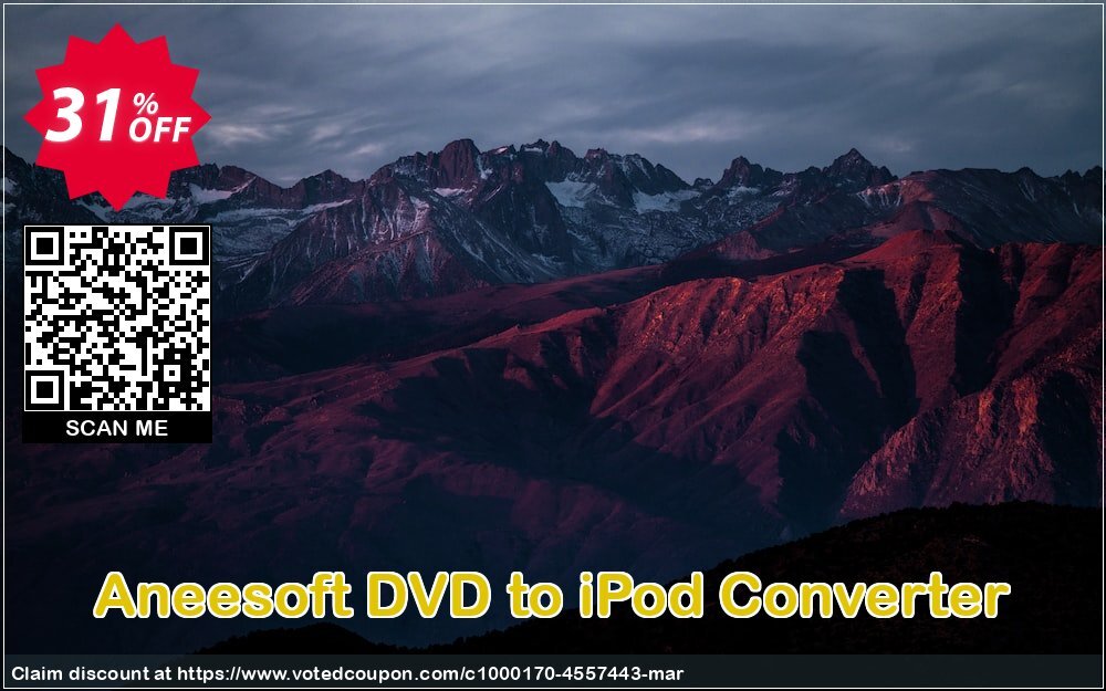 Aneesoft DVD to iPod Converter Coupon Code May 2024, 31% OFF - VotedCoupon