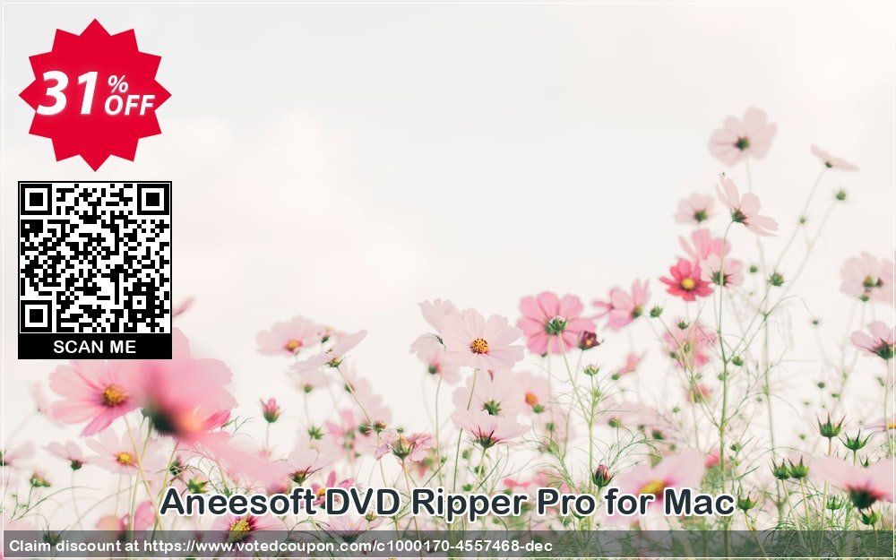 Aneesoft DVD Ripper Pro for MAC voted-on promotion codes