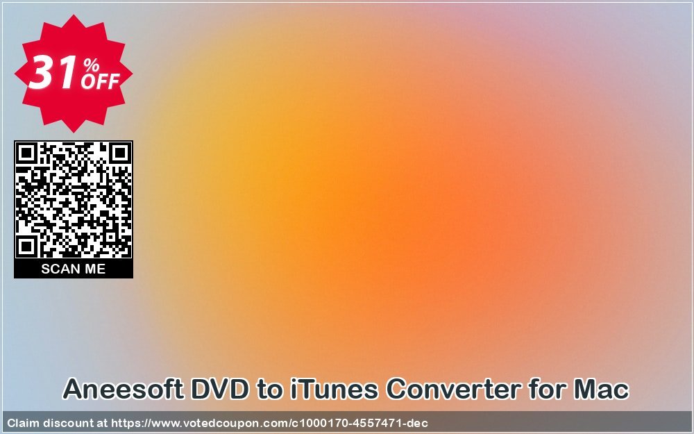 Aneesoft DVD to iTunes Converter for MAC voted-on promotion codes