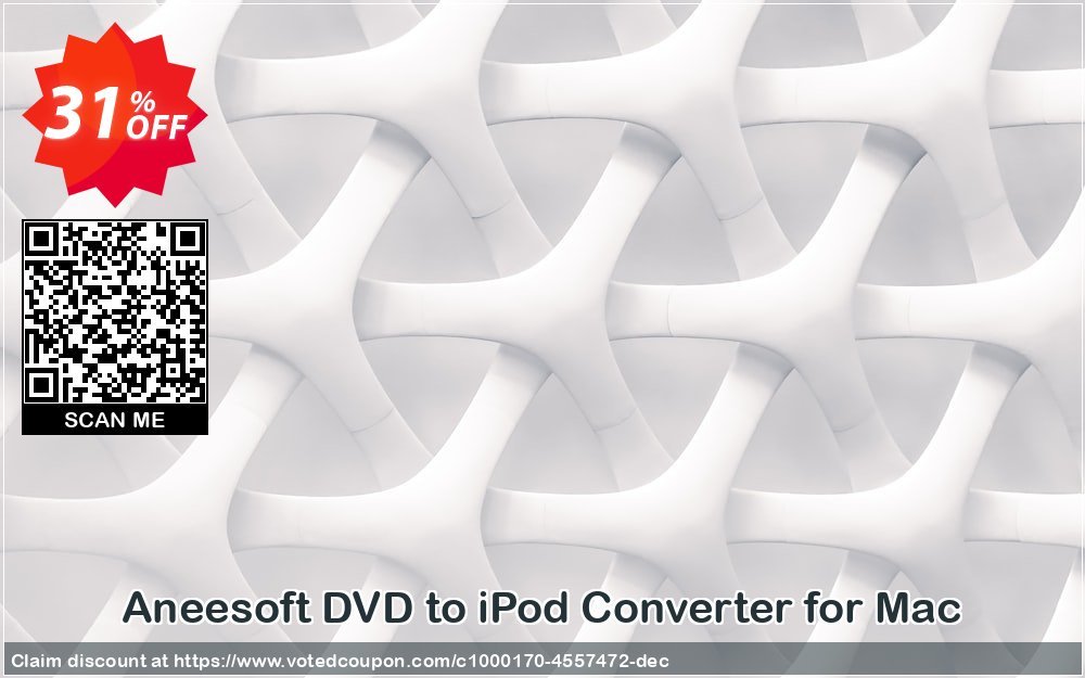 Aneesoft DVD to iPod Converter for MAC Coupon, discount Aneesoft DVD to iPod Converter for Mac staggering promotions code 2024. Promotion: staggering promotions code of Aneesoft DVD to iPod Converter for Mac 2024