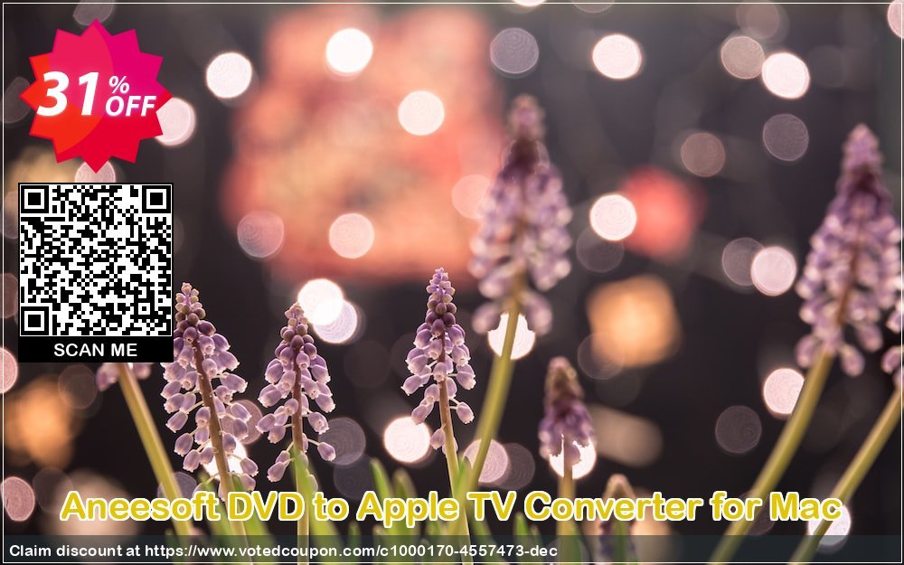 Aneesoft DVD to Apple TV Converter for MAC voted-on promotion codes