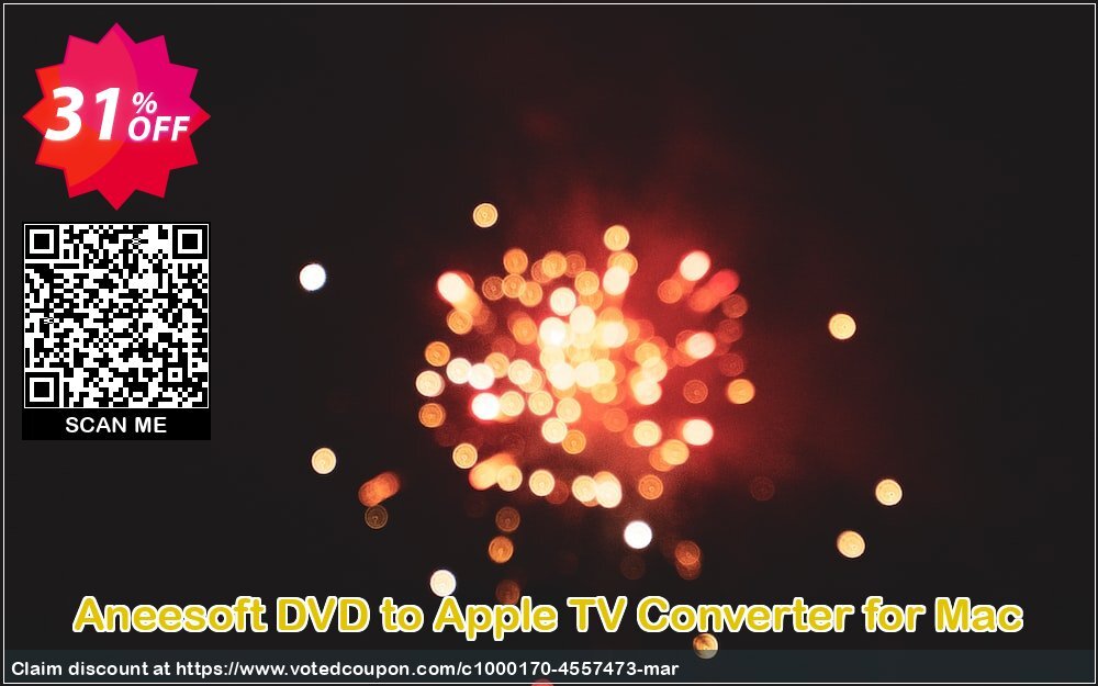 Aneesoft DVD to Apple TV Converter for MAC Coupon, discount Aneesoft DVD to Apple TV Converter for Mac imposing sales code 2024. Promotion: imposing sales code of Aneesoft DVD to Apple TV Converter for Mac 2024