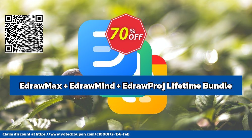 EdrawMax + EdrawMind + EdrawProj Lifetime Bundle Coupon, discount 70% OFF EdrawMax + EdrawMind + EdrawProj Lifetime Bundle, verified. Promotion: Super discount code of EdrawMax + EdrawMind + EdrawProj Lifetime Bundle, tested & approved