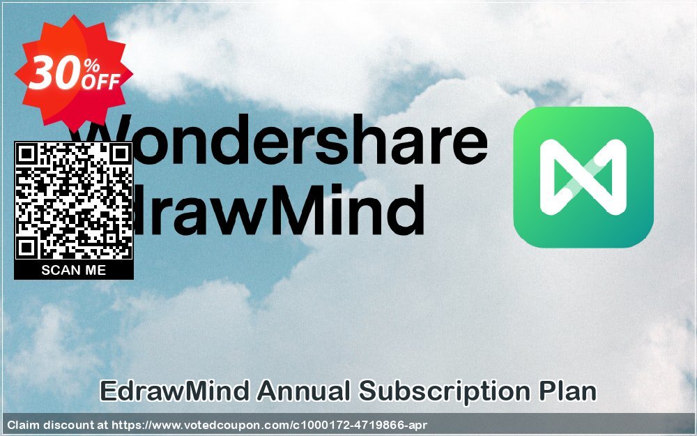 EdrawMind Annual Subscription Plan Coupon, discount 30% OFF MindMaster Annual Subscription Plan, verified. Promotion: Super discount code of MindMaster Annual Subscription Plan, tested & approved