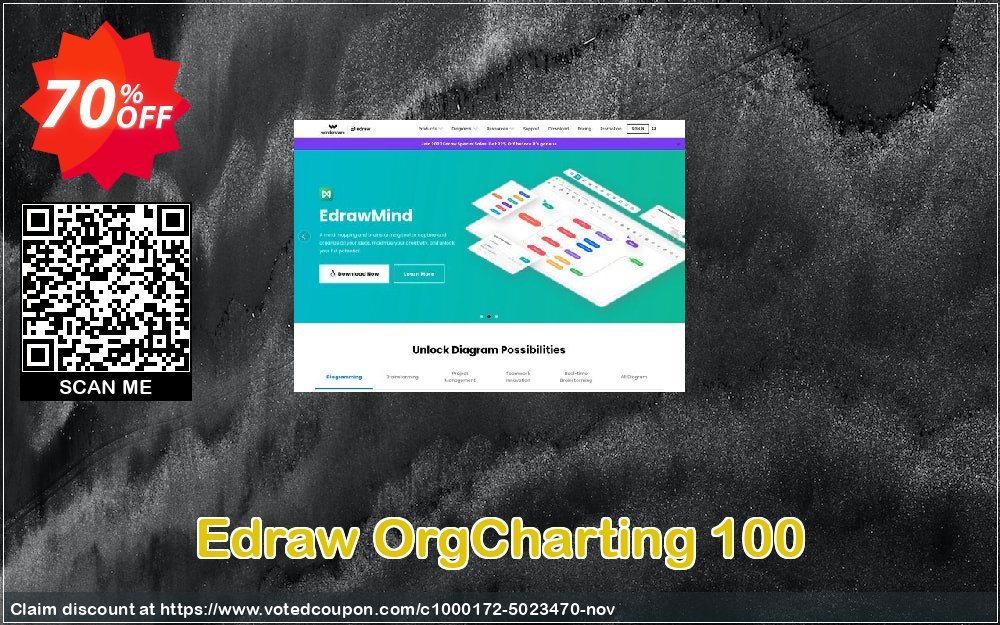 Edraw OrgCharting 100 Coupon, discount Edraw OrgCharting 100 - Chart up to 100 employees Awesome deals code 2023. Promotion: Stunning promo code of Edraw OrgCharting 100 - Chart up to 100 employees 2023