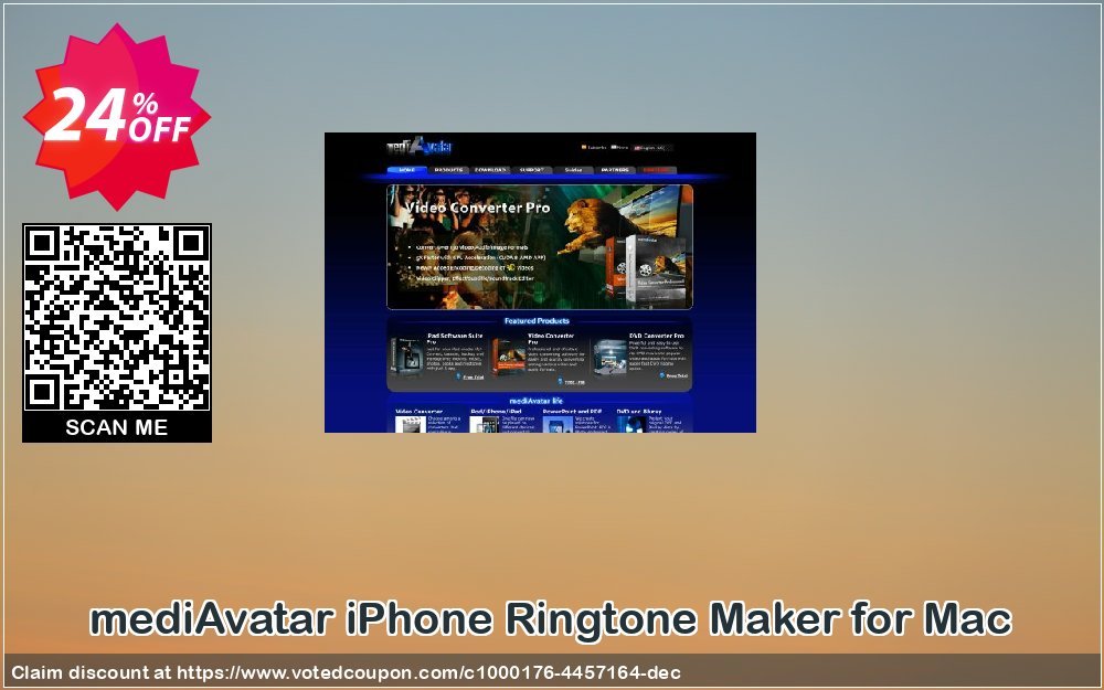 mediAvatar iPhone Ringtone Maker for MAC Coupon Code May 2024, 24% OFF - VotedCoupon