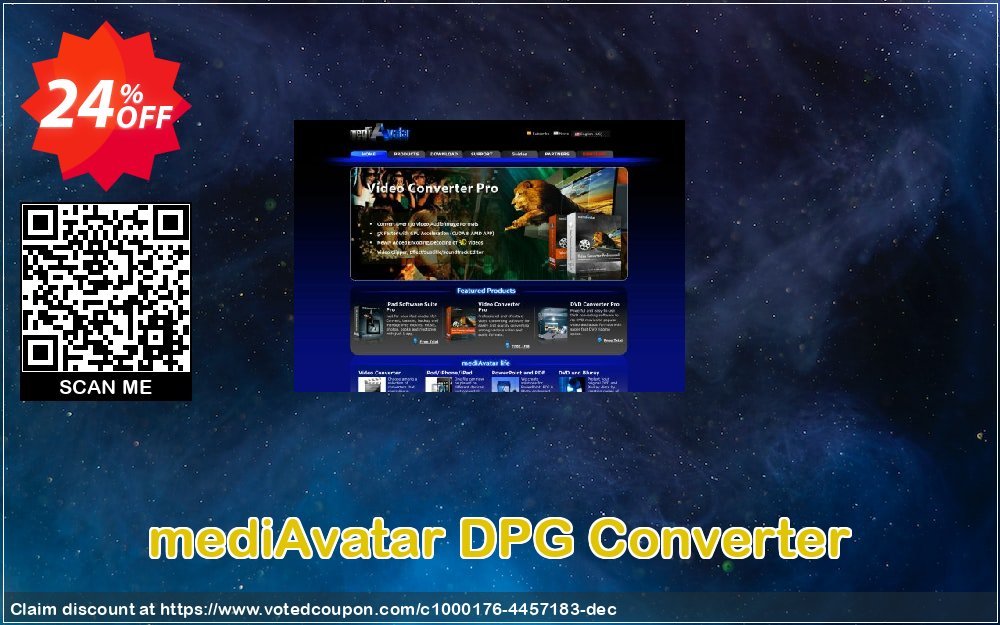 mediAvatar DPG Converter Coupon, discount mediAvatar DPG Converter best promotions code 2024. Promotion: best promotions code of mediAvatar DPG Converter 2024
