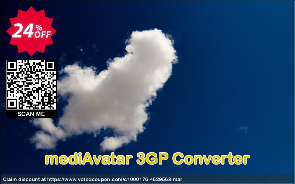 mediAvatar 3GP Converter Coupon, discount mediAvatar 3GP Converter super promotions code 2024. Promotion: super promotions code of mediAvatar 3GP Converter 2024