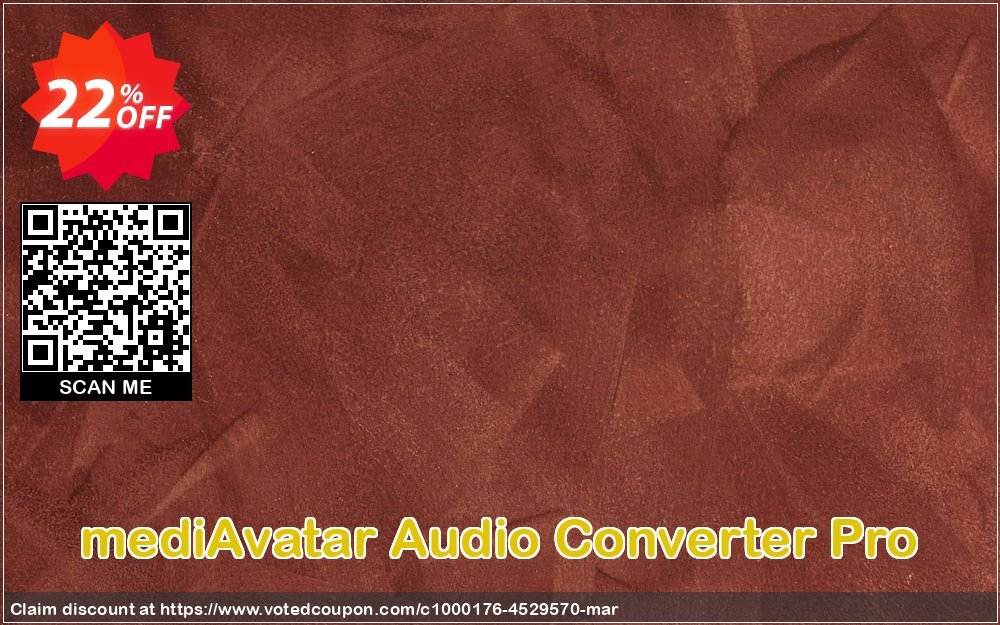 mediAvatar Audio Converter Pro Coupon, discount mediAvatar Audio Converter Pro wonderful promotions code 2024. Promotion: wonderful promotions code of mediAvatar Audio Converter Pro 2024