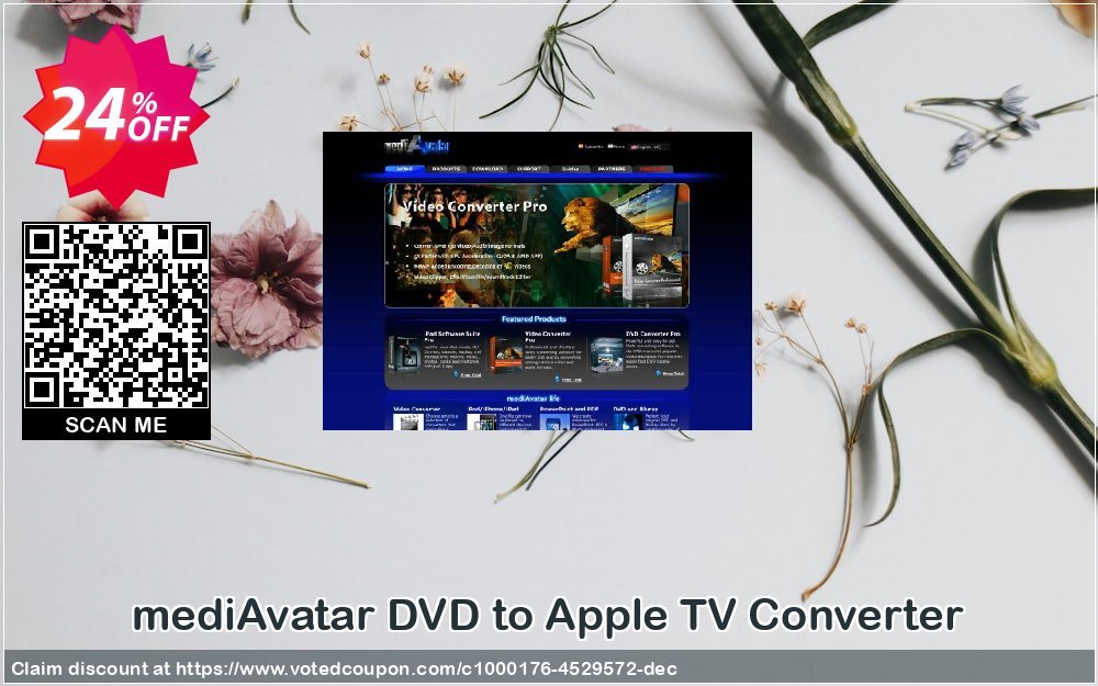 mediAvatar DVD to Apple TV Converter Coupon, discount mediAvatar DVD to Apple TV Converter stunning deals code 2023. Promotion: stunning deals code of mediAvatar DVD to Apple TV Converter 2023