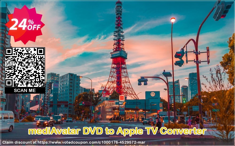 mediAvatar DVD to Apple TV Converter Coupon, discount mediAvatar DVD to Apple TV Converter stunning deals code 2024. Promotion: stunning deals code of mediAvatar DVD to Apple TV Converter 2024