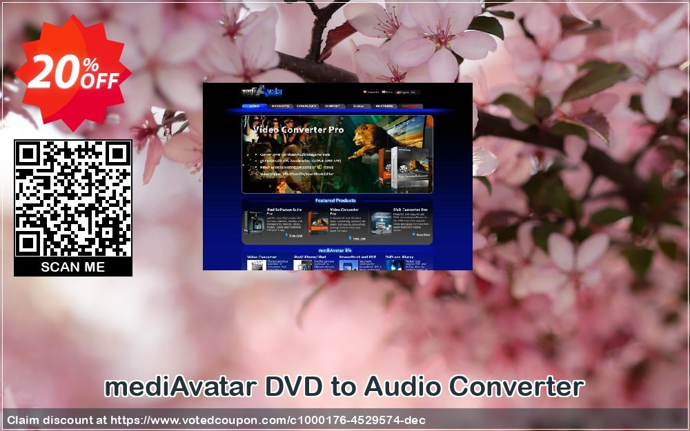 mediAvatar DVD to Audio Converter Coupon, discount mediAvatar DVD to Audio Converter imposing discount code 2023. Promotion: imposing discount code of mediAvatar DVD to Audio Converter 2023