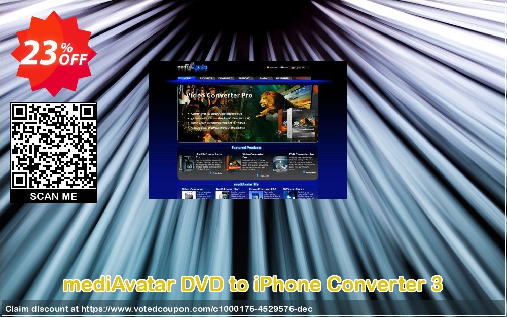 mediAvatar DVD to iPhone Converter 3 Coupon Code Apr 2024, 23% OFF - VotedCoupon