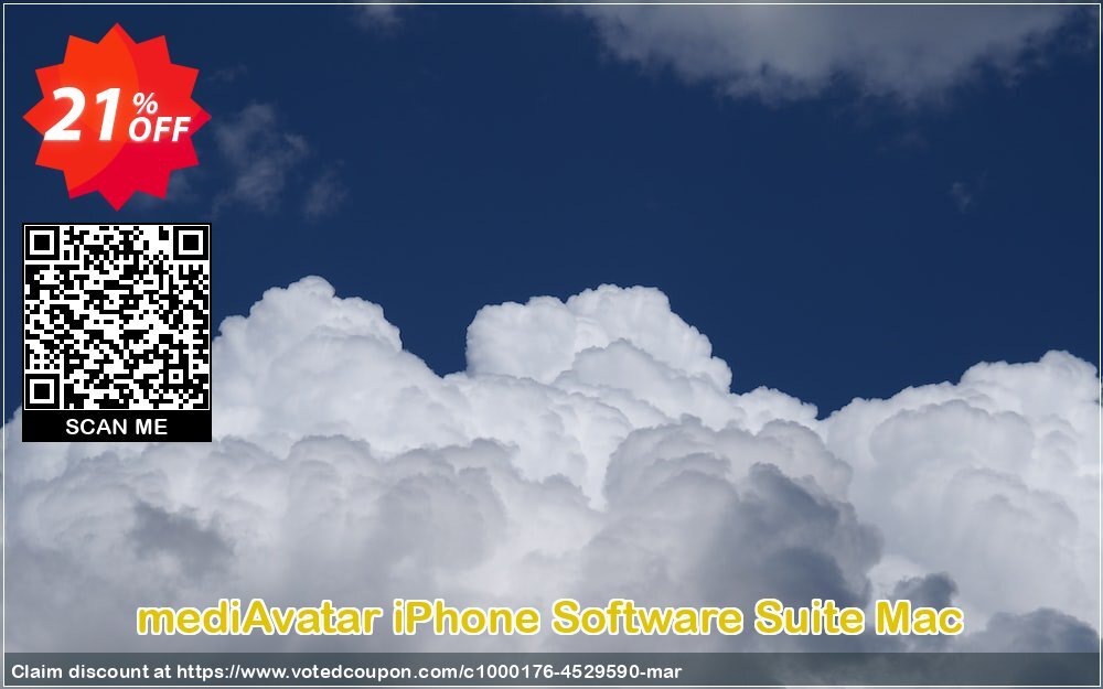 mediAvatar iPhone Software Suite MAC Coupon, discount mediAvatar iPhone Software Suite Mac special discounts code 2024. Promotion: special discounts code of mediAvatar iPhone Software Suite Mac 2024