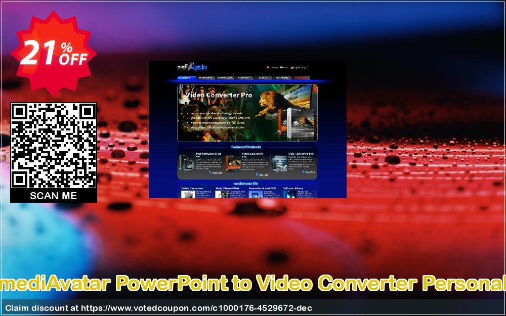 mediAvatar PowerPoint to Video Converter Personal Coupon, discount mediAvatar PowerPoint to Video Converter Personal excellent discount code 2023. Promotion: excellent discount code of mediAvatar PowerPoint to Video Converter Personal 2023