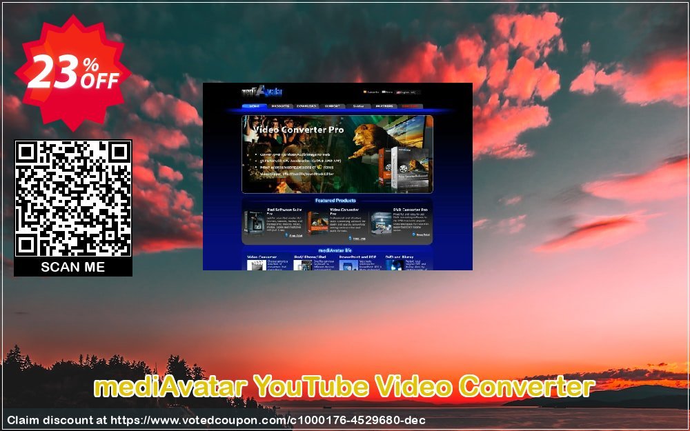 mediAvatar YouTube Video Converter Coupon, discount mediAvatar YouTube Video Converter big promo code 2024. Promotion: big promo code of mediAvatar YouTube Video Converter 2024