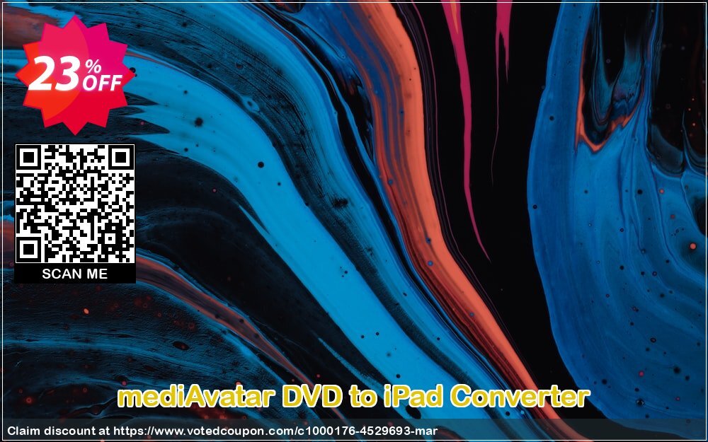 mediAvatar DVD to iPad Converter Coupon, discount mediAvatar DVD to iPad Converter fearsome discount code 2024. Promotion: fearsome discount code of mediAvatar DVD to iPad Converter 2024