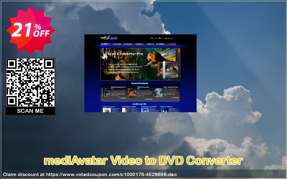 mediAvatar Video to DVD Converter Coupon, discount mediAvatar Video to DVD Converter marvelous promotions code 2024. Promotion: marvelous promotions code of mediAvatar Video to DVD Converter 2024