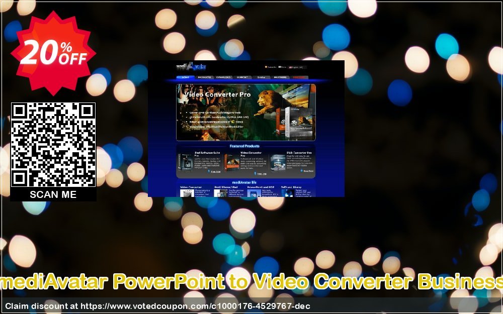 mediAvatar PowerPoint to Video Converter Business Coupon, discount mediAvatar PowerPoint to Video Converter Business awful sales code 2024. Promotion: awful sales code of mediAvatar PowerPoint to Video Converter Business 2024