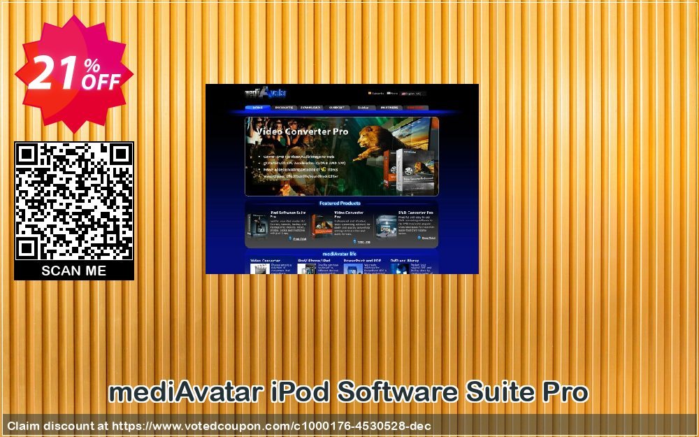 mediAvatar iPod Software Suite Pro Coupon Code Apr 2024, 21% OFF - VotedCoupon