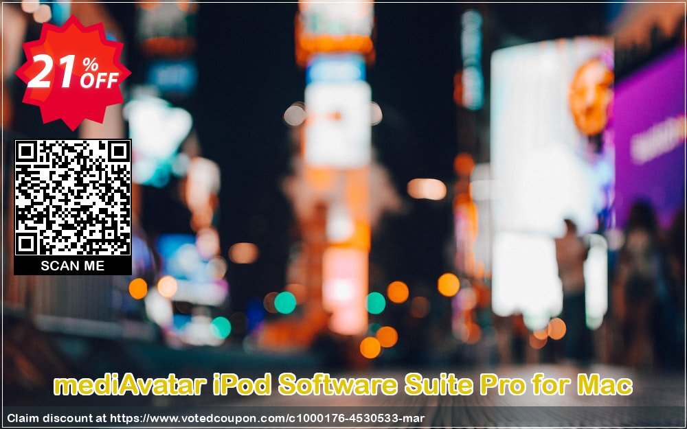 mediAvatar iPod Software Suite Pro for MAC Coupon, discount mediAvatar iPod Software Suite Pro for Mac special discount code 2025. Promotion: special discount code of mediAvatar iPod Software Suite Pro for Mac 2024