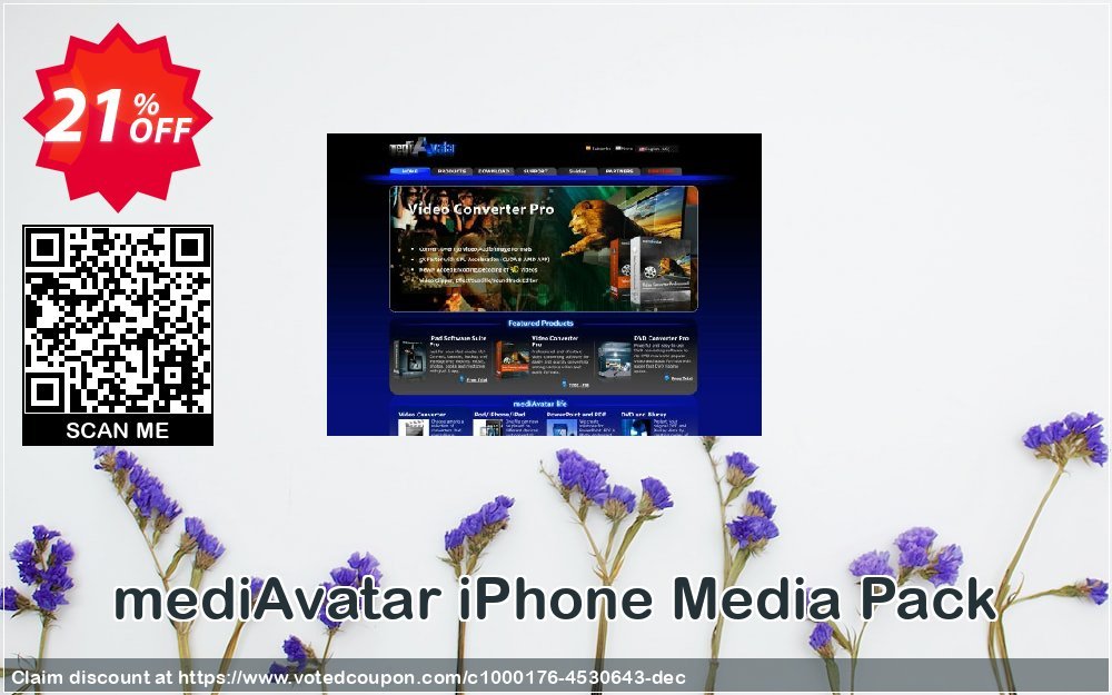 mediAvatar iPhone Media Pack Coupon Code May 2024, 21% OFF - VotedCoupon