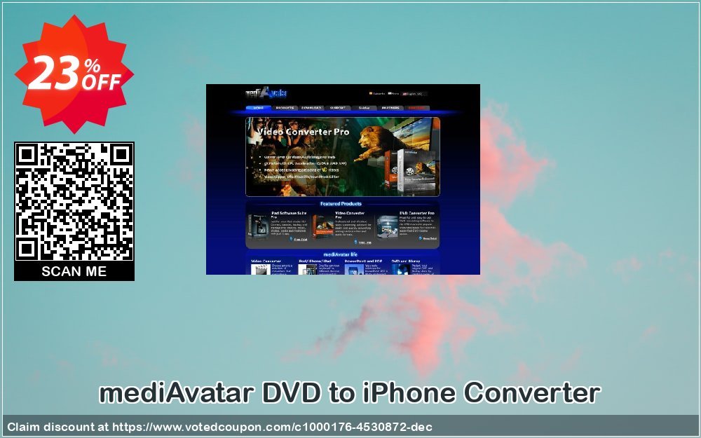 mediAvatar DVD to iPhone Converter Coupon Code May 2024, 23% OFF - VotedCoupon