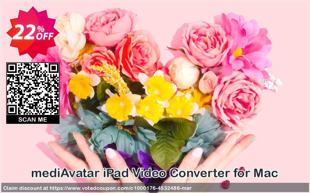 mediAvatar iPad Video Converter for MAC Coupon, discount mediAvatar iPad Video Converter for Mac big discount code 2024. Promotion: big discount code of mediAvatar iPad Video Converter for Mac 2024