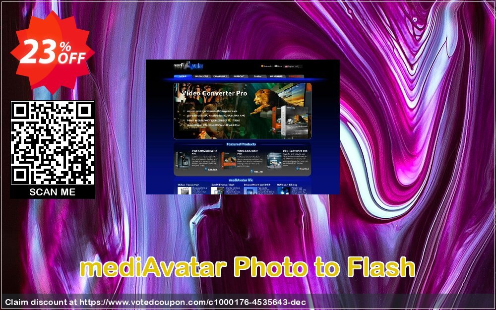 mediAvatar Photo to Flash Coupon, discount mediAvatar Photo to Flash amazing discount code 2024. Promotion: amazing discount code of mediAvatar Photo to Flash 2024