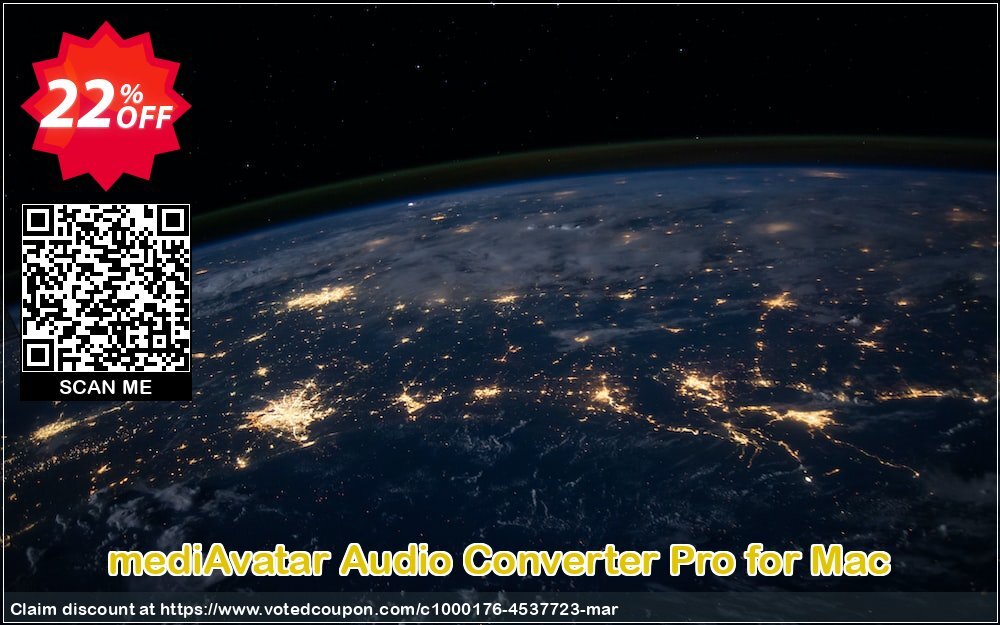 mediAvatar Audio Converter Pro for MAC Coupon, discount mediAvatar Audio Converter Pro for Mac marvelous promo code 2024. Promotion: marvelous promo code of mediAvatar Audio Converter Pro for Mac 2024