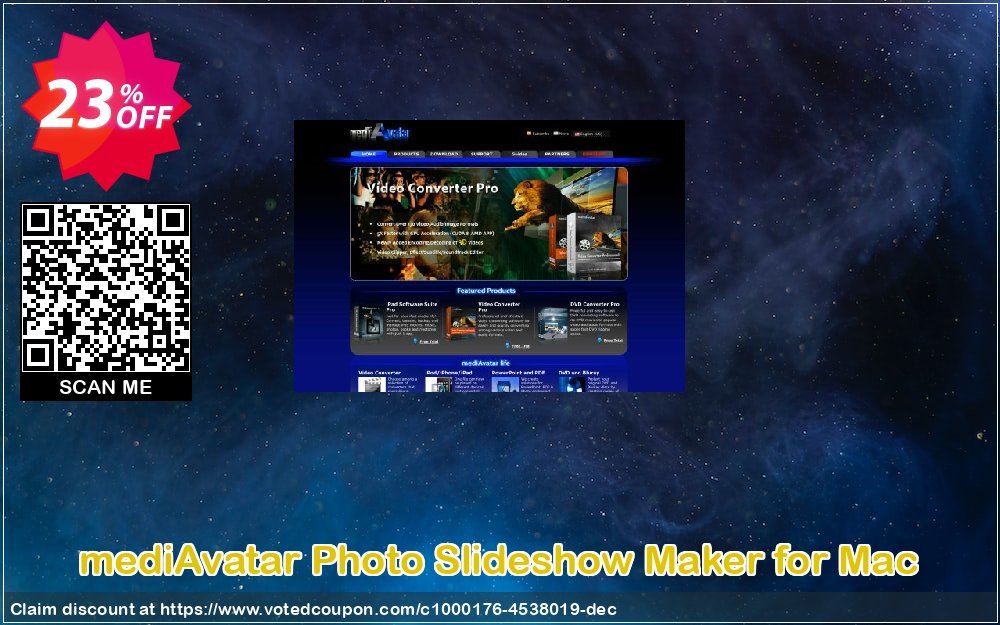 mediAvatar Photo Slideshow Maker for MAC Coupon Code May 2024, 23% OFF - VotedCoupon